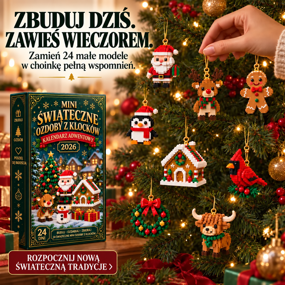 ๐i๐ฅ๐ฅ๐ก๐จ๐ฅยฎ๐
24-Day Mini LEGO Christmas Brick Ornament Advent Calendar โ 24 Unique Buildable Holiday Models