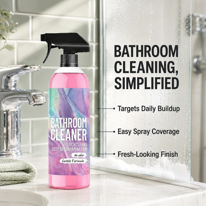 𝐁i𝐥𝐥𝐡𝐨𝐥®🚿✨ 50% OFF! Multi‑Purpose Bathroom Cleaner Spray – Dissolves limescale & soap scum fast. No harsh scrubbing – just spray & wipe for a streak‑free shine! 🧼💨