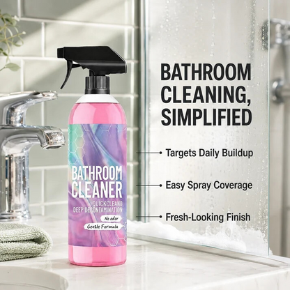 𝐁i𝐥𝐥𝐡𝐨𝐥®🚿✨ 50% OFF! Multi‑Purpose Bathroom Cleaner Spray – Dissolves limescale & soap scum fast. No harsh scrubbing – just spray & wipe for a streak‑free shine! 🧼💨