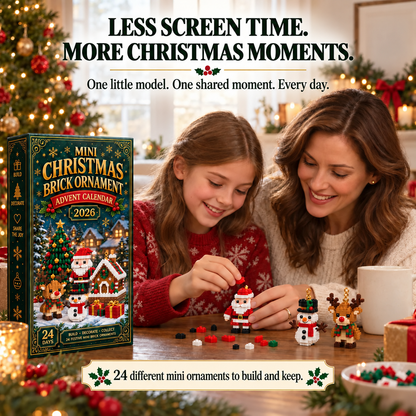 𝐁i𝐥𝐥𝐡𝐨𝐥®📆 24-Day Mini LEGO Christmas Brick Ornament Advent Calendar – 24 Unique Buildable Holiday Models
