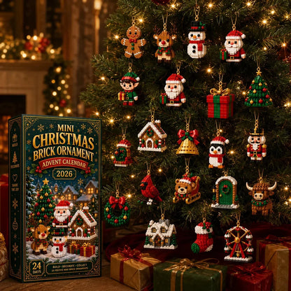 𝐁i𝐥𝐥𝐡𝐨𝐥®📆 24-Day Mini LEGO Christmas Brick Ornament Advent Calendar – 24 Unique Buildable Holiday Models