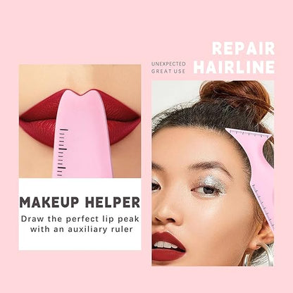 Pink 5-in-1 silicone eyeliner makeup stencil – view 4
