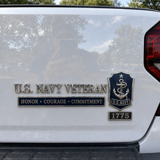 𝐁i𝐥𝐥𝐡𝐨𝐥®🗽U.S. Military Veteran Car Emblem Metal Badge Collection