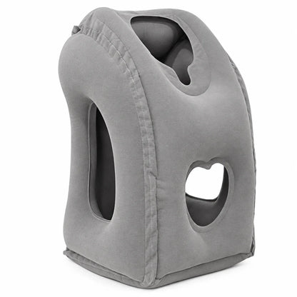 𝐁i𝐥𝐥𝐡𝐨𝐥®🛒 Inflatable Airplane Sleep Pillow – 45° Support, Soft Flocking & Compact Storage