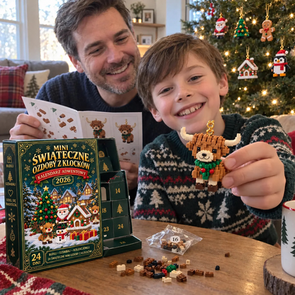 𝐁i𝐥𝐥𝐡𝐨𝐥®🎅 24-Day Mini LEGO Christmas Brick Ornament Advent Calendar – 24 Unique Buildable Holiday Models